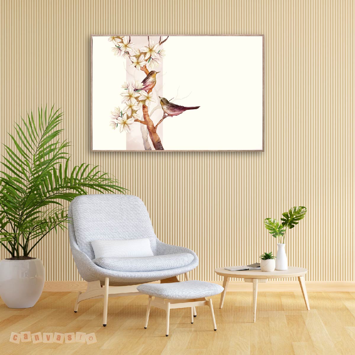 Tranh canvas chim sẻ hoa mai | Mã số KAP-PC 0011 Tranh canvas chim sẻ hoa mai | Mã số KAP-PC 0011