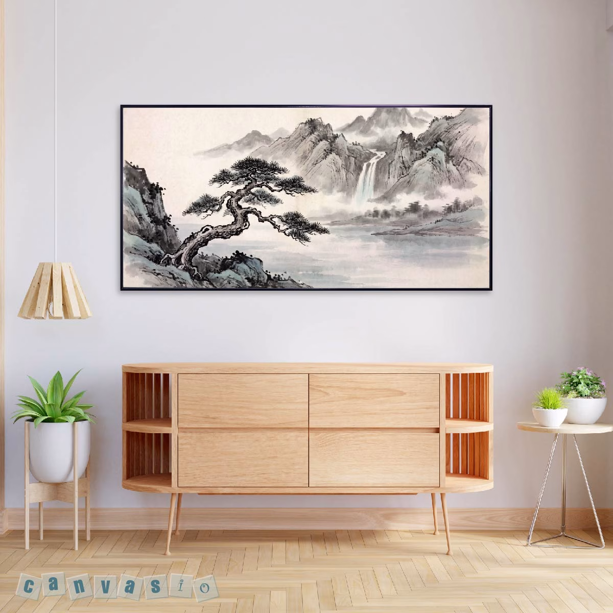 Tranh canvas phong cảnh thủy mặc | Mã KAP-PC 0043