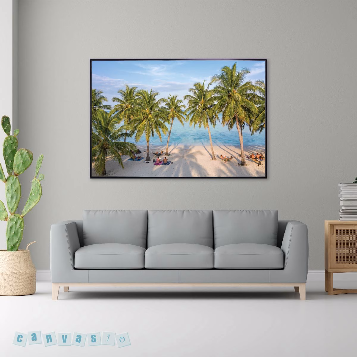 Tranh canvas phong cảnh bãi biển nhiệt đới mát lành | Mã KAP-PCB 0002