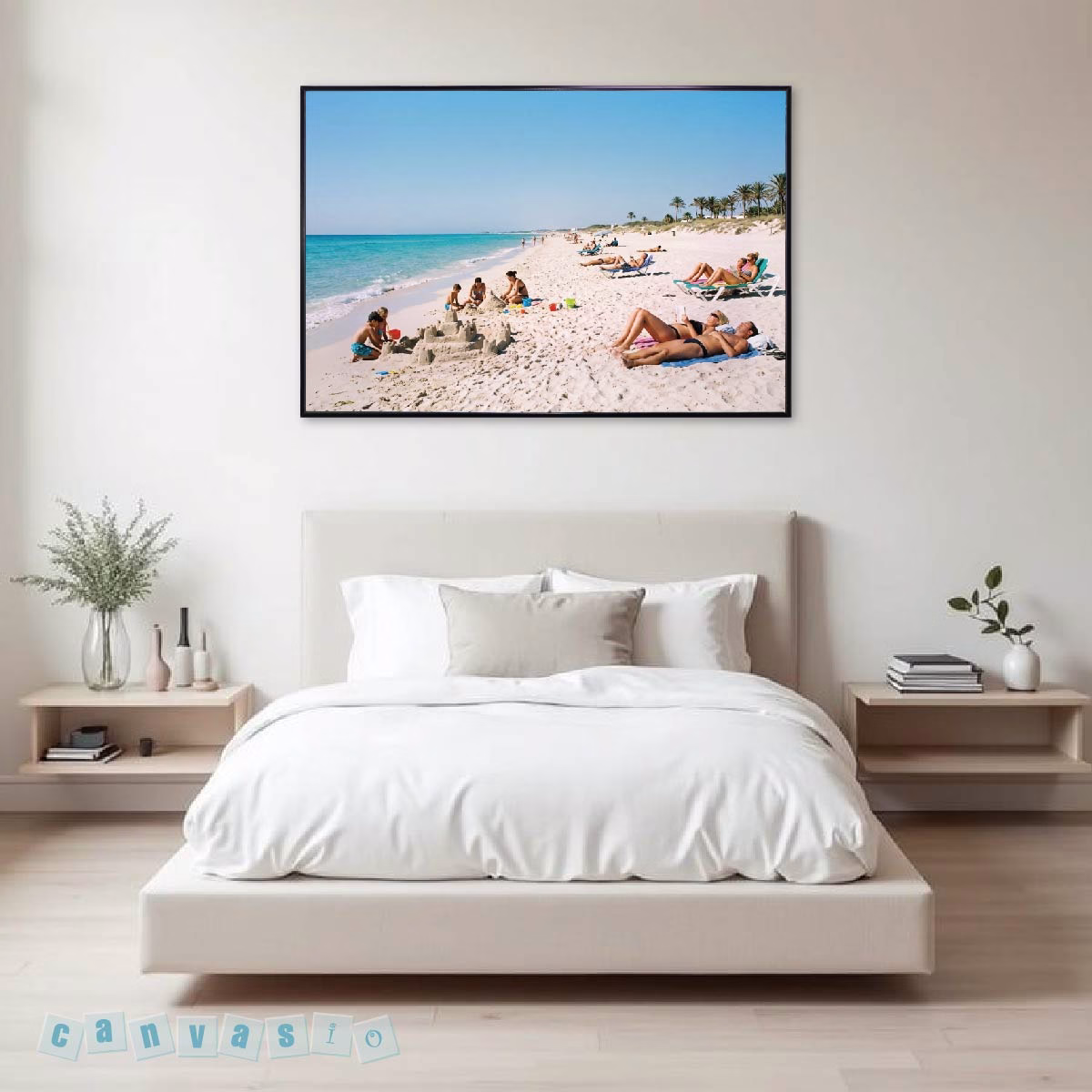 Tranh canvas treo tường cảnh bãi biển ngày nắng | Mã KAP-PCB 0003
