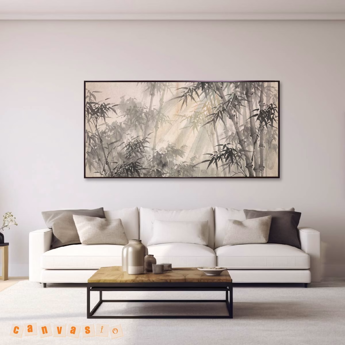 Tranh canvas trúc thủy mặc | Mã KAP-TR 0002
