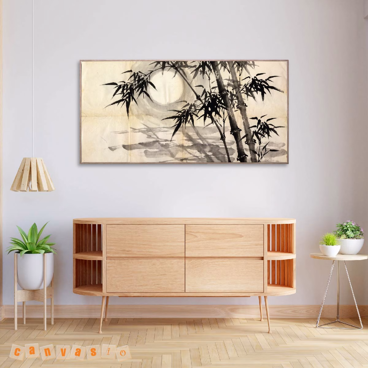 Tranh canvas trúc trăng tinh tế cho không gian sống | Mã KAP-TR 0005