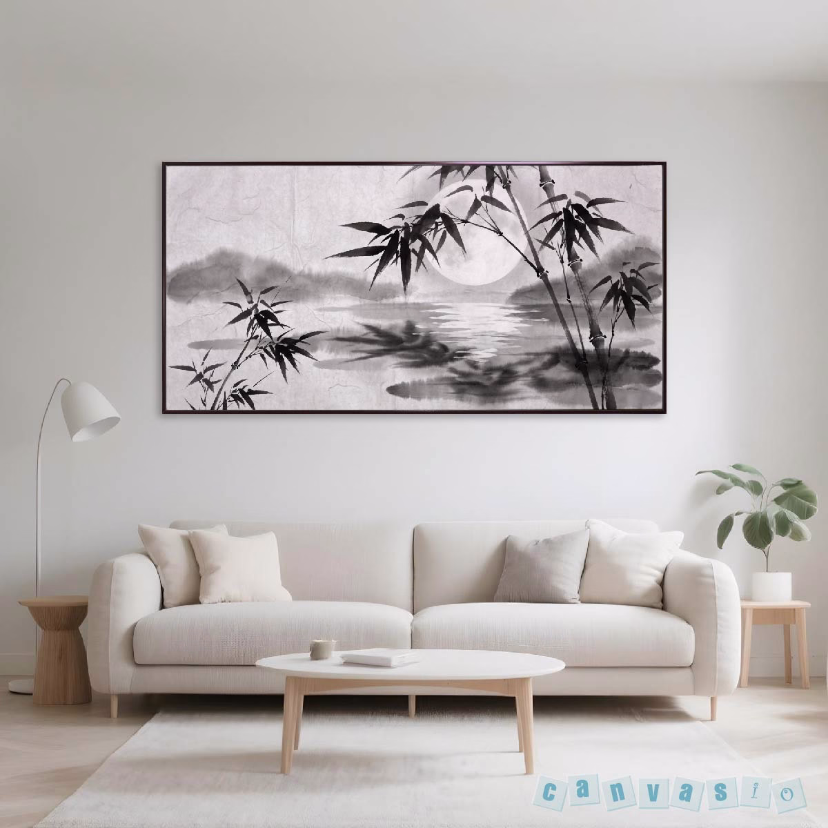 Tranh canvas thủy mặc trúc | Mã KAP-TR 0007
